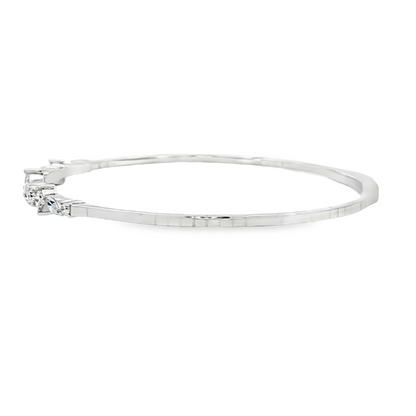 14Kwg Diamond Flex  Station Bracelet Containng Fancy Shapes 11Rd = 0.80Ct