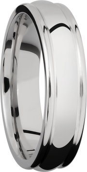 Titanium 6mm domed band with rounded edges