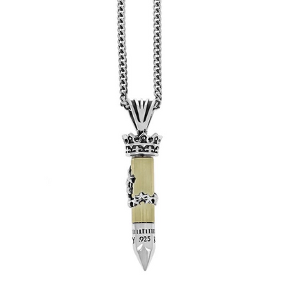 38 Special Bullet W/ Stars Pendant 24"