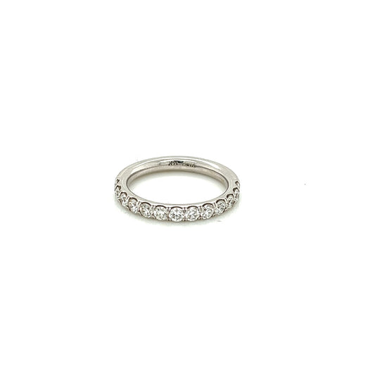 14k white gold comfort fit diamond band 0.75ct