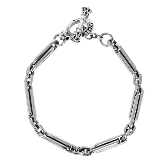 LARGE PAPERCLIP BRACELET WITH T-BAR AND TOGGLE