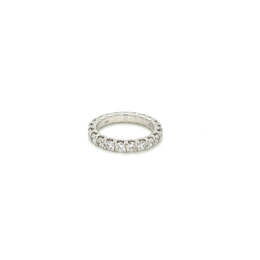14k white gold round diamond eternity band 2.00ct