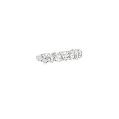 14K White Gold Lab Oval Band 1.50ctw