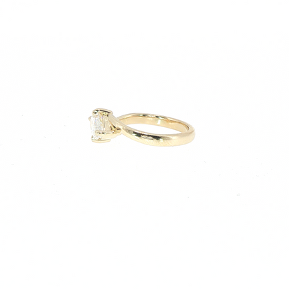 10K Yellow Gold East West Lab Grown Marquse Contour Ring