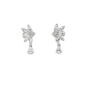 18K White Gold Mixed Diamond Earrings 1.41Ctw