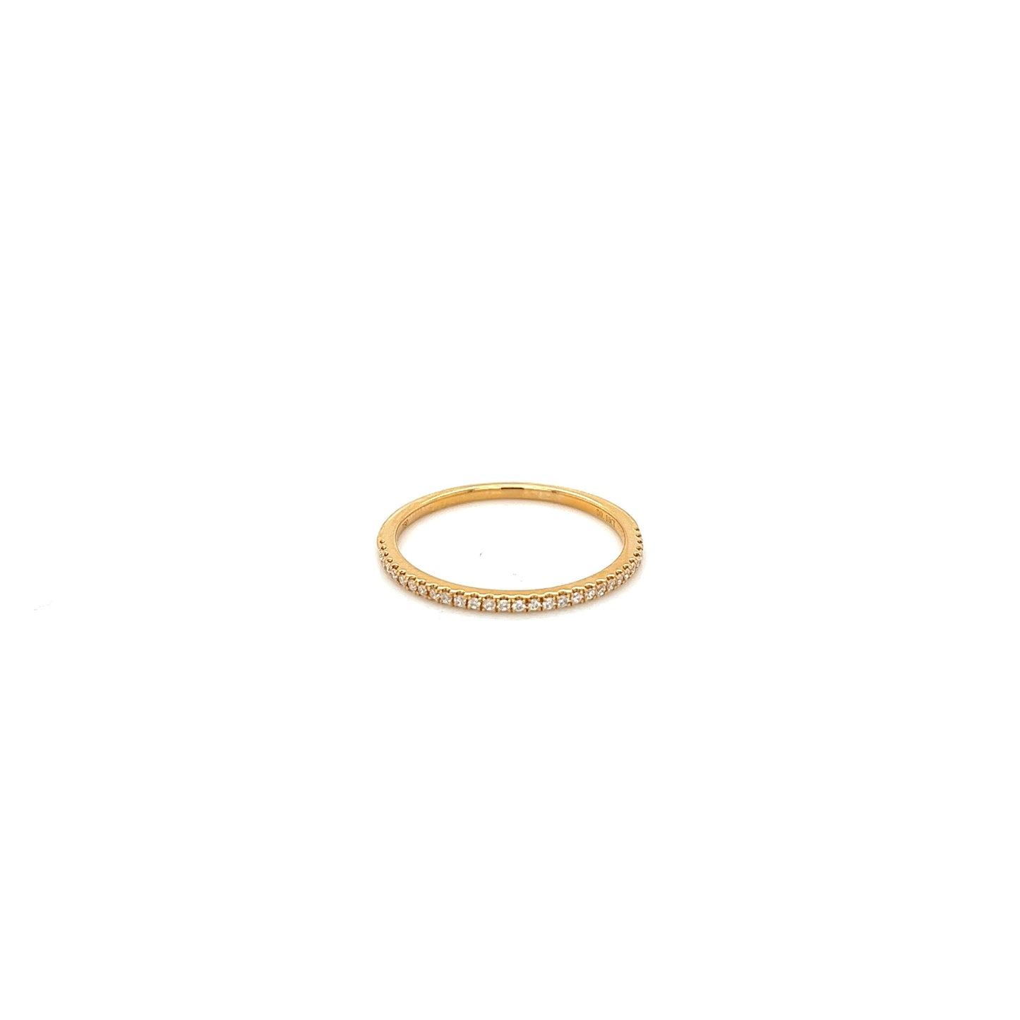 18k yellow gold petite diamond band 010ct