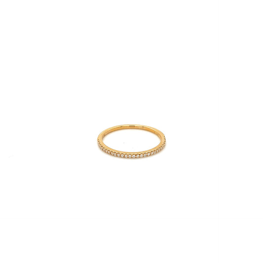18k yellow gold petite diamond band 010ct