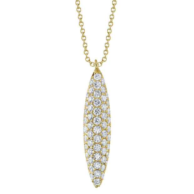 14k Gold Diamond Drop Pendant