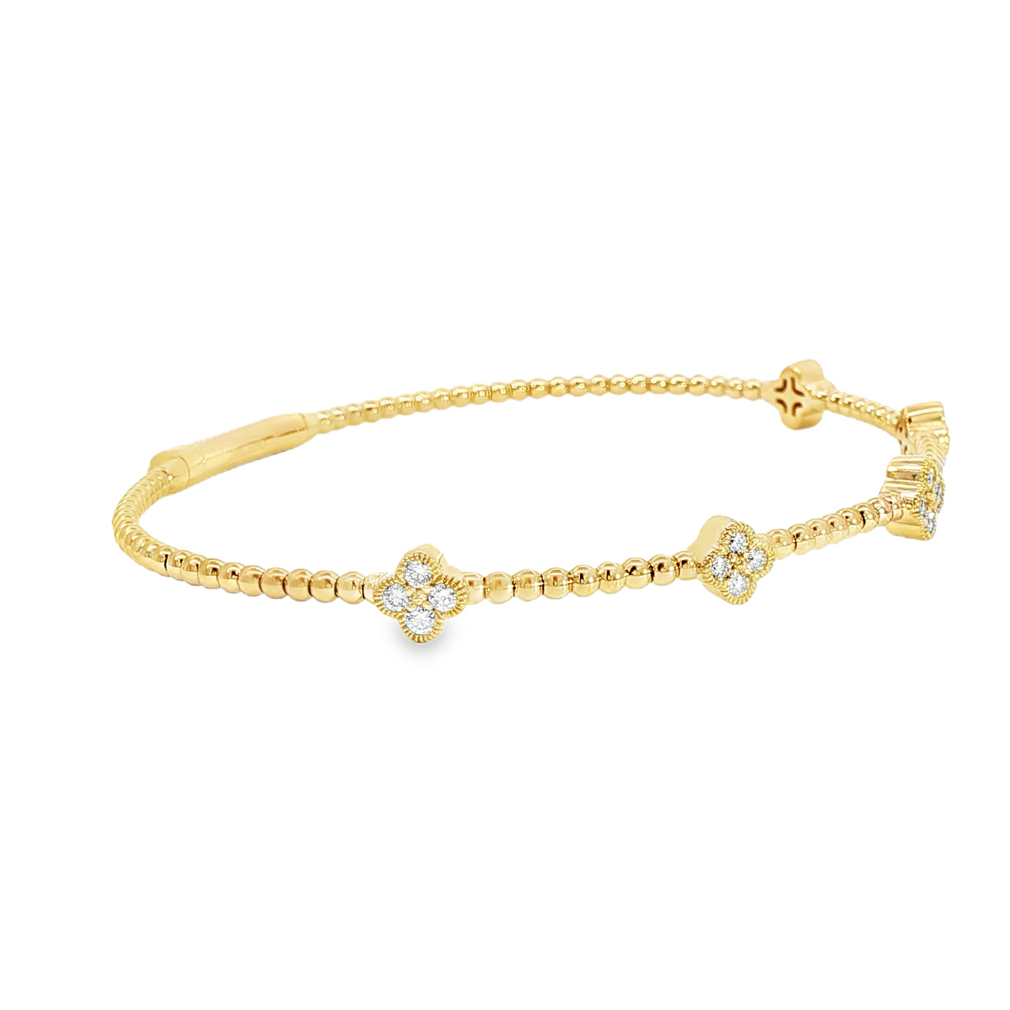 14Kyg Diamond 5 Station Soft Bracelet Containng 20 Rd = 0.30Ct