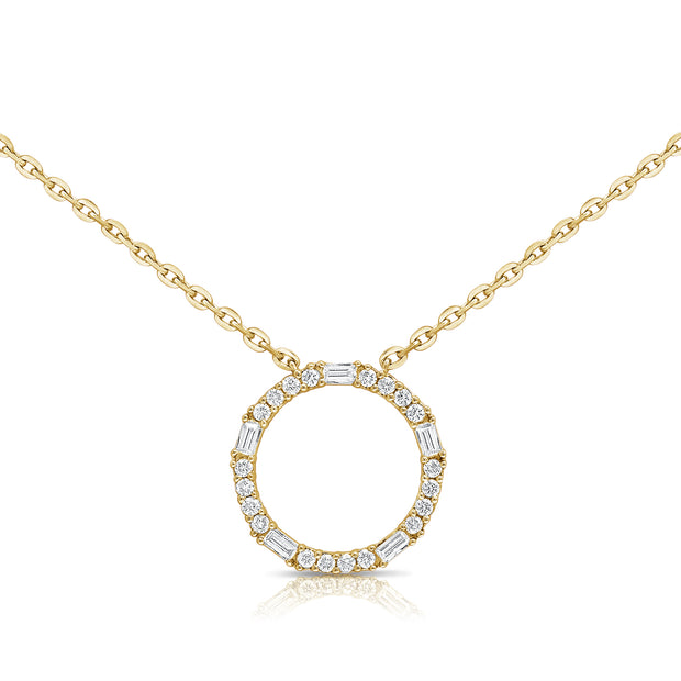 14K Yellow Gold Diamond Fashion Necklace 0.28CT