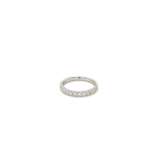 18k white gold diamond band 0.46ct