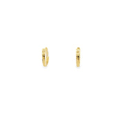 14K Yellow Gold Diamond Huggie Earrings 0.21Ct
