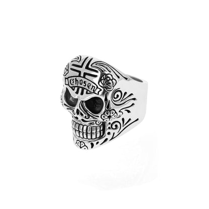 SKULL RING W/ CHOSEN CROSS DETAIL - 20TH ANNIVERSARY