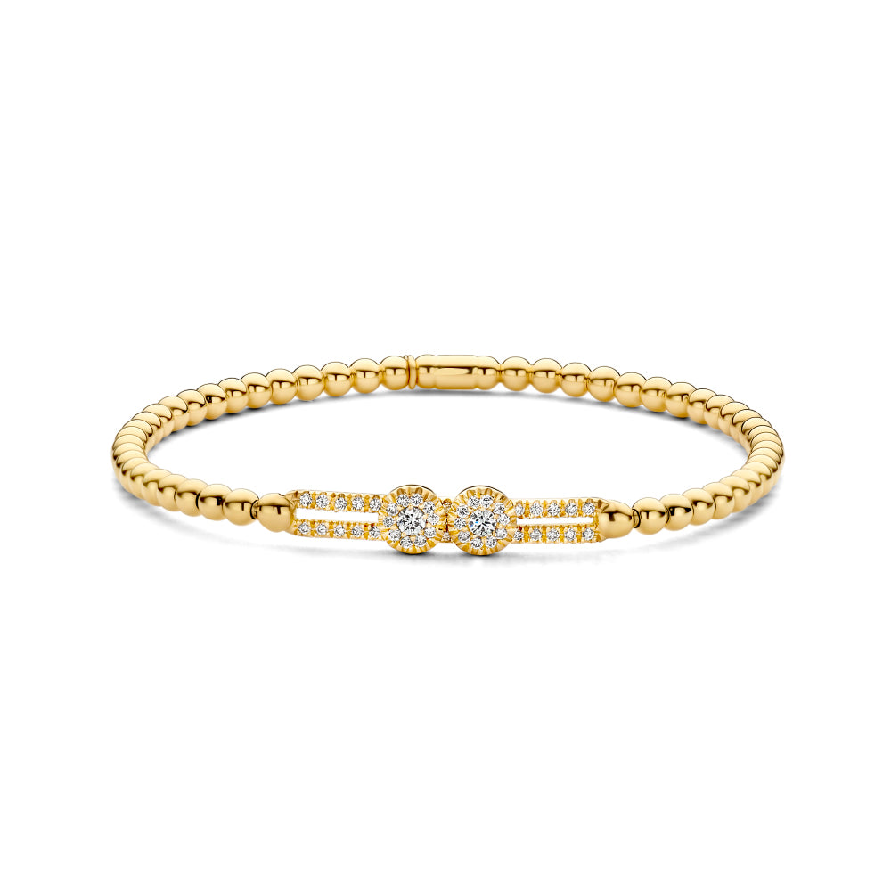 18k yellow gold Stretch Diamond slide  bracelet