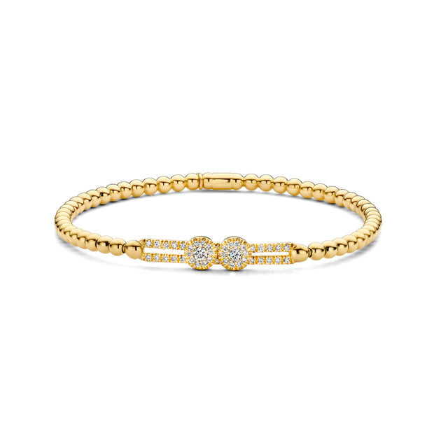 18k yellow gold Stretch Diamond slide  bracelet