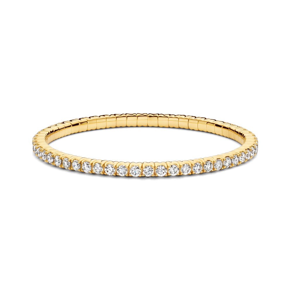18k Yellow Gold Diamond Stretch Eternity Bracelet