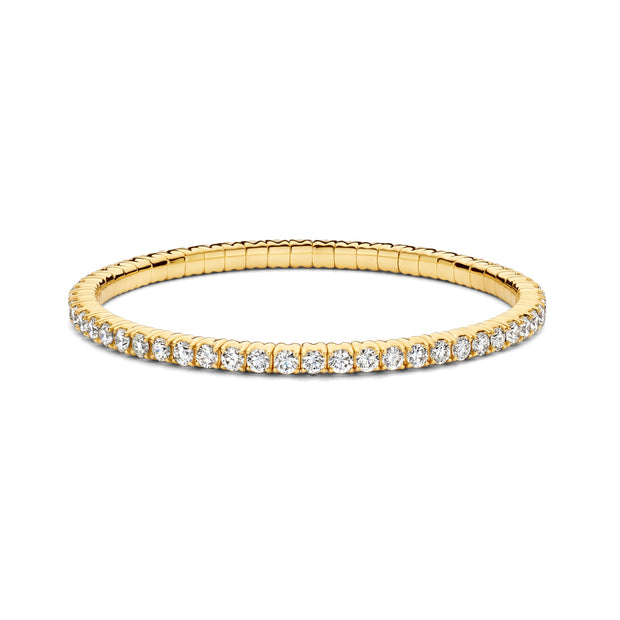 18k Yellow Gold Diamond Stretch Eternity Bracelet