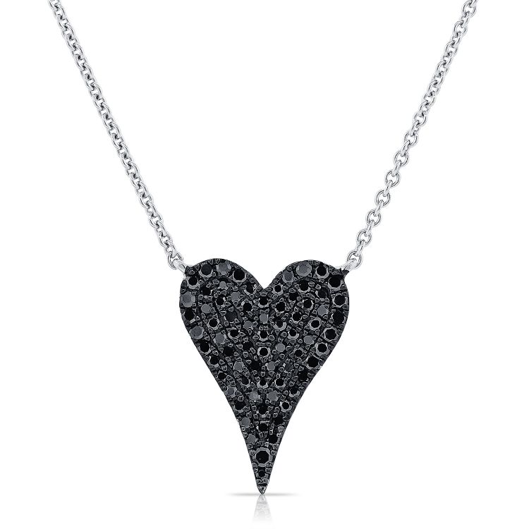 Black Diamond Heart Pendant 0.22ct