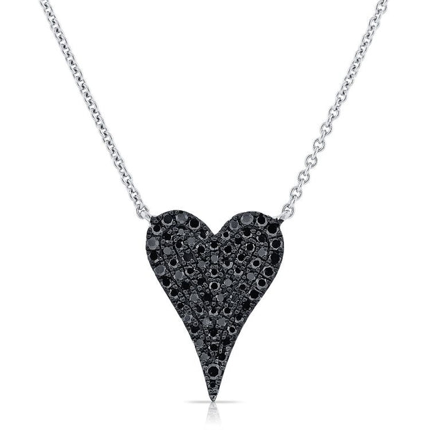 Black Diamond Heart Pendant 0.22ct