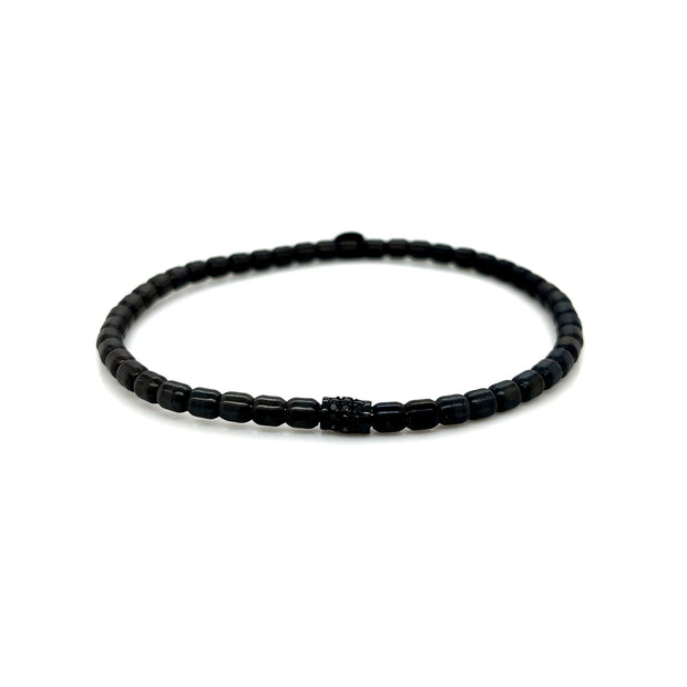 18k black diamond stretchy bracelet 0.18ct
