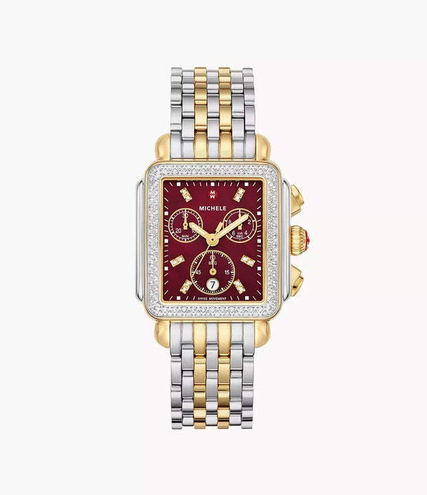 Deco Two-Tone 18K Gold-Plated Diamond Watch