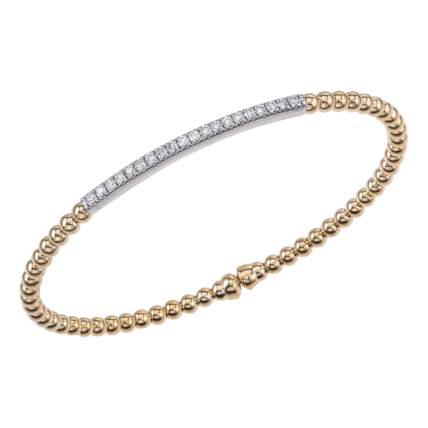 18k yellow gold diamond bar bracelet