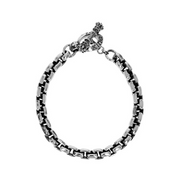 BOX LINK BRACELET WITH T-BAR AND TOGGLE