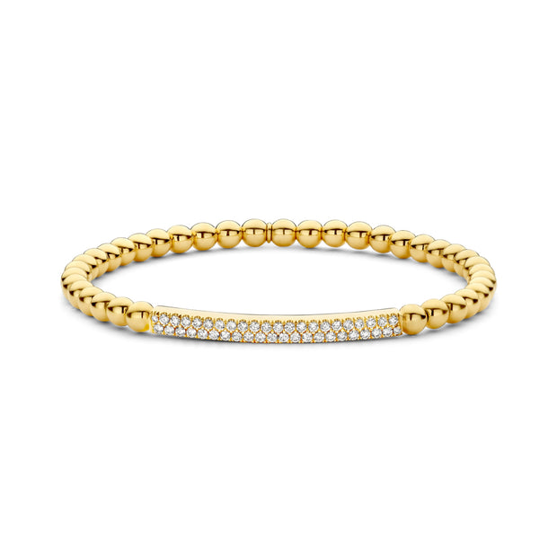 18k Diamond bar stretch bracelet