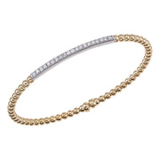 18k yellow gold diamond bar bracelet