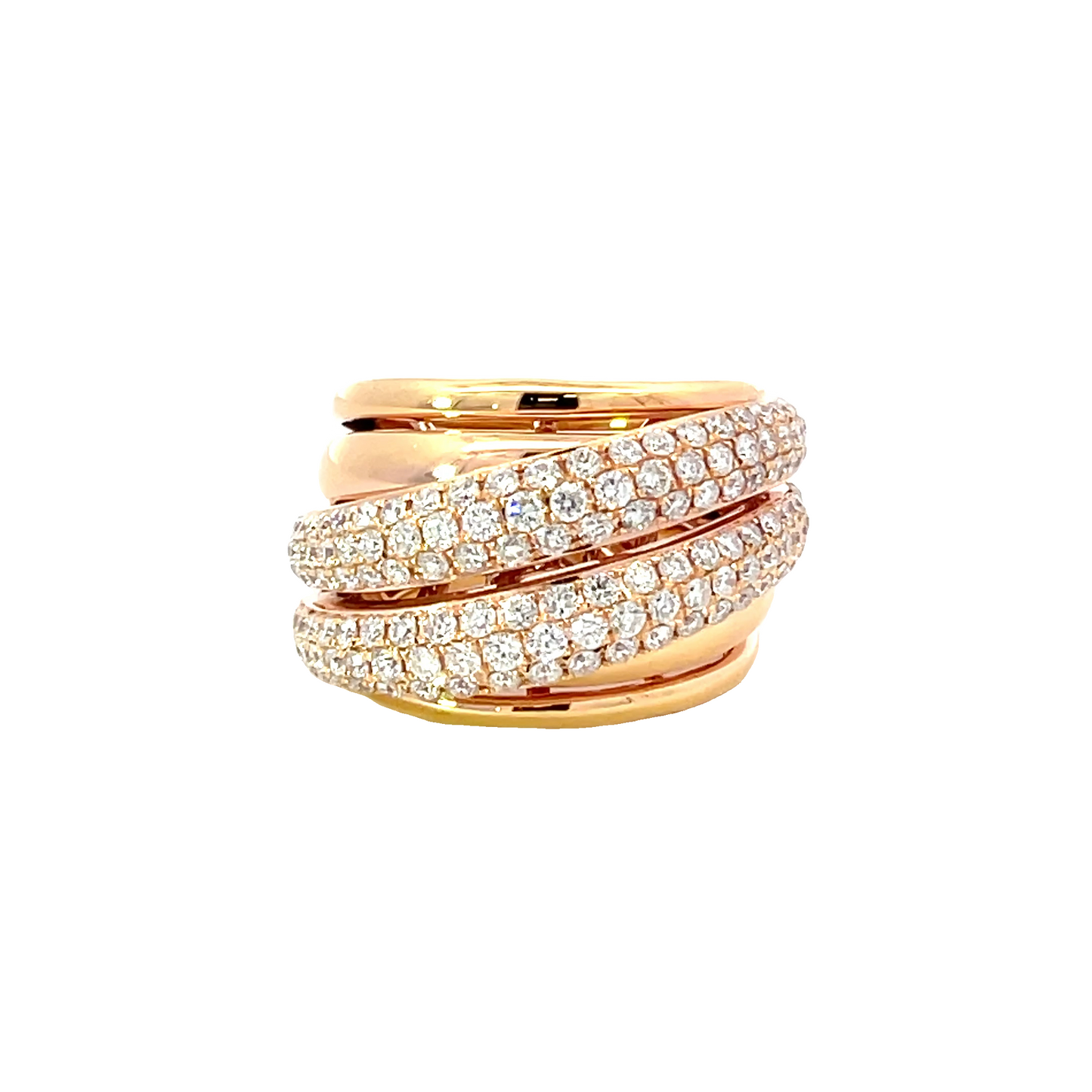 18K ROSE GOLD DIAMOND RING WITH 1.75CT TW