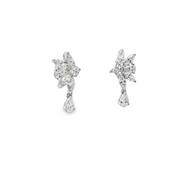 18K White Gold Mixed Diamond Earrings 1.41Ctw