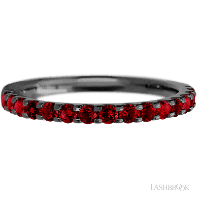 Zirconium band with 15 Round Dark Ruby having TCW-.45