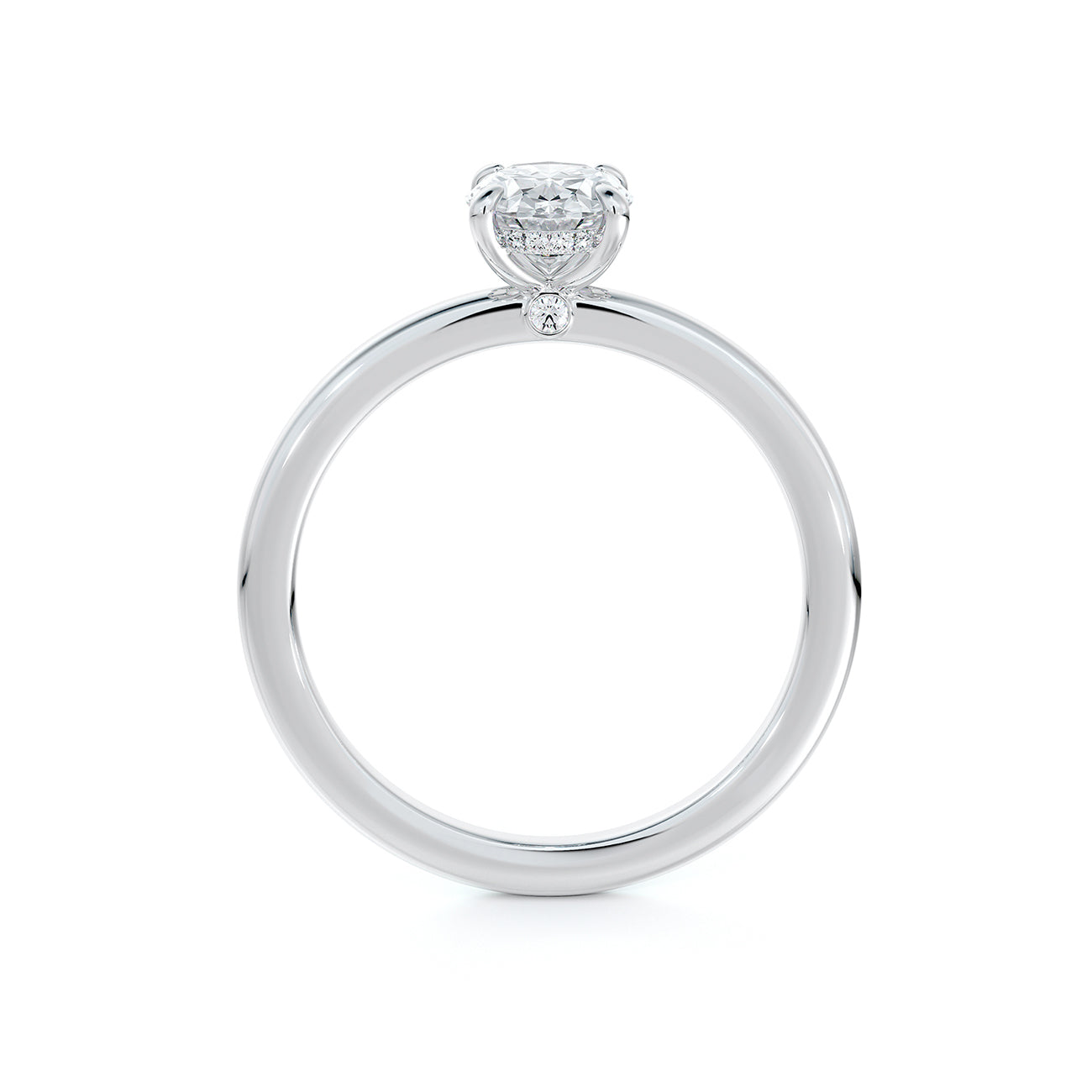 platinum oval diamond solitaire engagement ring 1.00ct