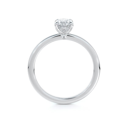 platinum oval diamond solitaire engagement ring 1.00ct