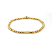 14k Yellow Gold Bead Stretch Bracelets