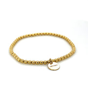 14k Yellow Gold Bead Stretch Bracelets