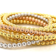 14k yellow gold stretchy bead bracelet