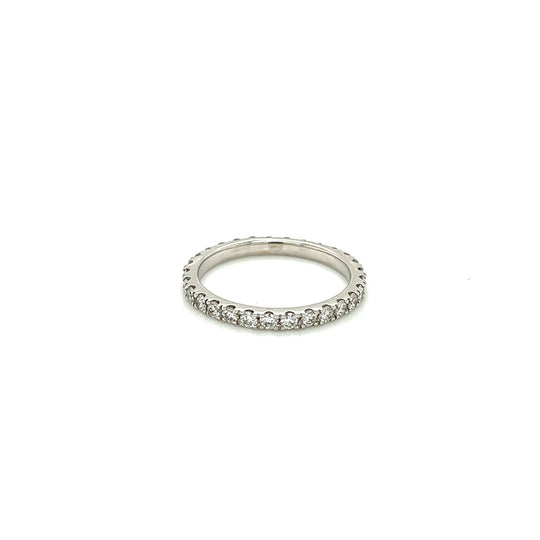 14k white gold diamond eternity band 1.17cts