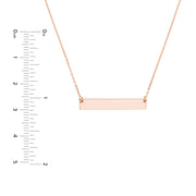 14k rose gold mini bar necklace