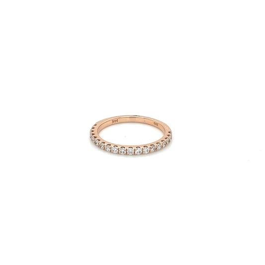14k rose gold diamond band 0.38ct