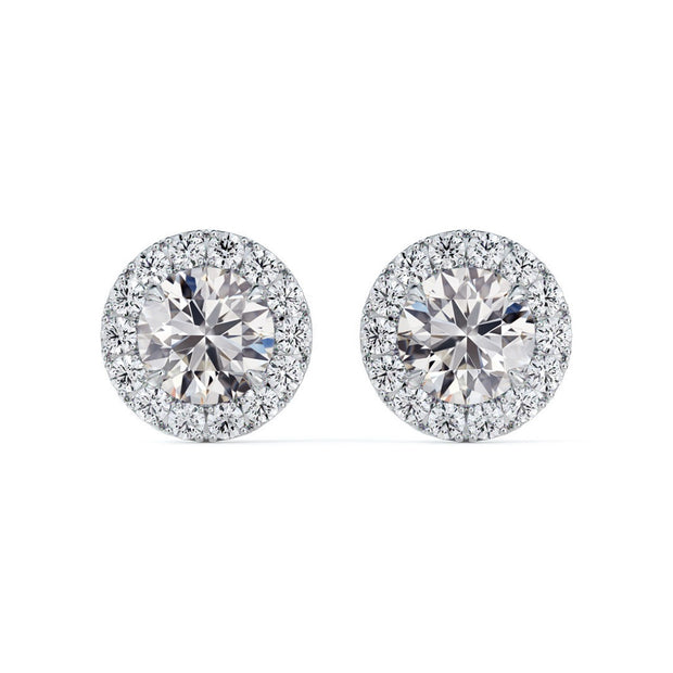 platinum center of my universey diamond halo studs 0.68ct