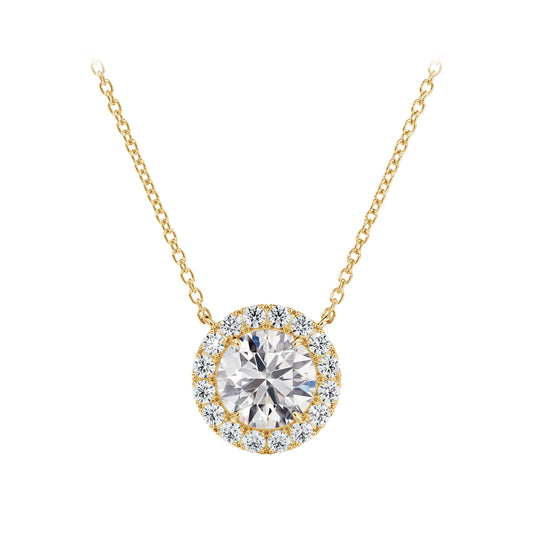 18k yellow gold center of my universe diamond pendant 0.65ct