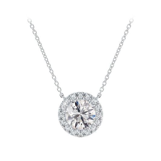 18k white gold center of my universe diamond pendant