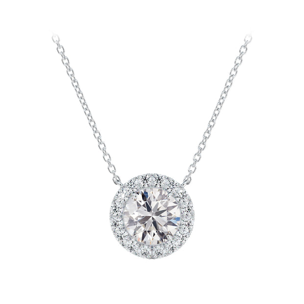 18k white gold center of my universe diamond pendant