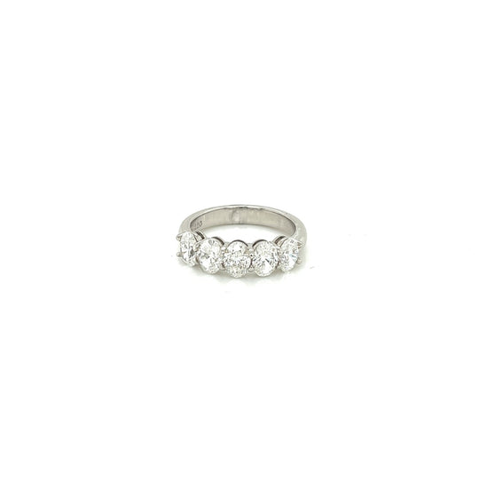 platinum oval diamond band 1.97ct