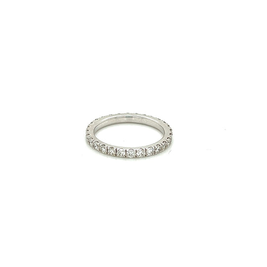 14k white gold diamond eternity band 1.17ct