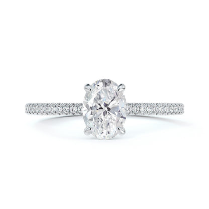 platinum oval diamond engagement ring 1.25ct