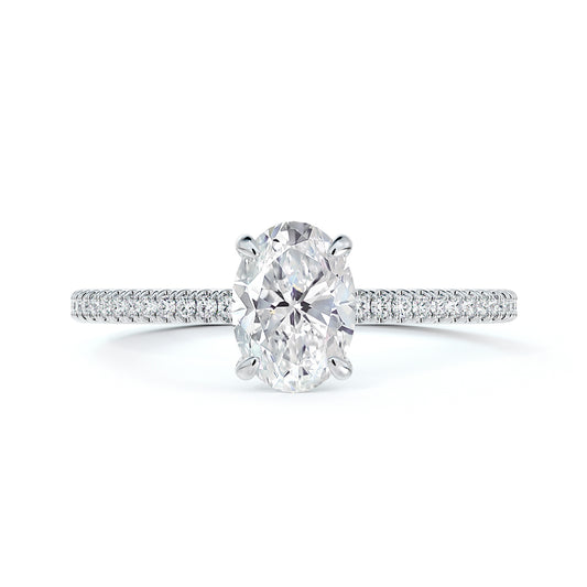 platinum oval diamond engagement ring 1.25ct