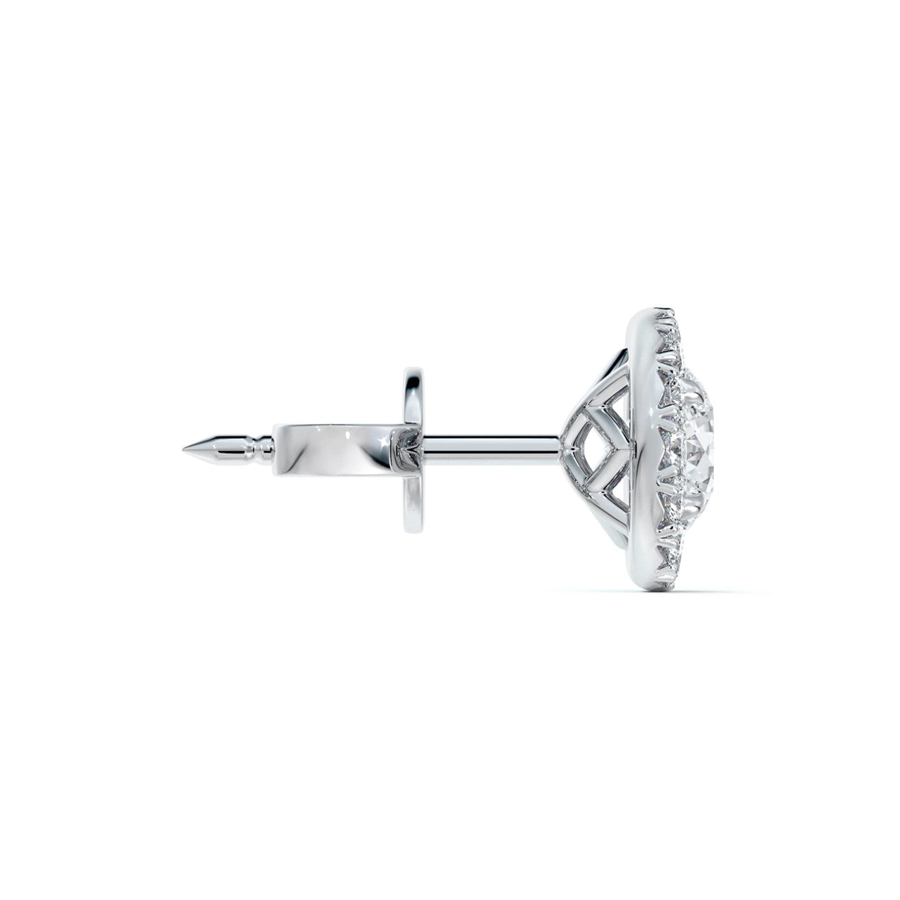 platinum center of my universey diamond halo studs 0.68ct