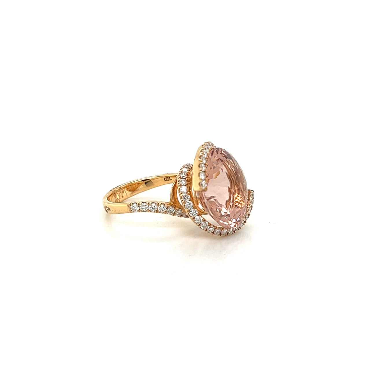18k rose gold morganite legacy ring 14.45ct